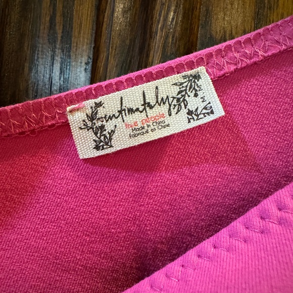 Free People Sounthin Bout You Bodysuit Top Bright Pink Medium NWOT - Picture 4 of 4